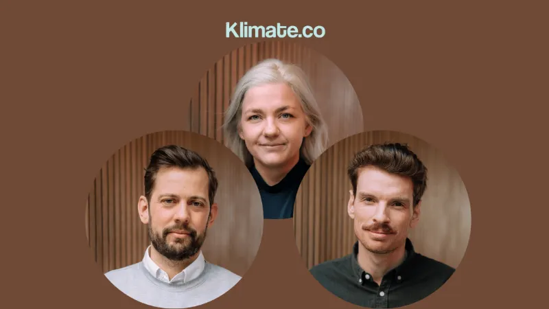 Klimate.co, situated in Copenhagen, has raised €3.5 million in seed money. Existing investors Rockstart and the Export and Investment Fund of Denmark (EIFO) joined Eneco Ventures and Helen Ventures in leading the round.