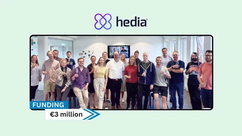 Copenhagen-based Hedia secures €3million in seed extension funding. Business angels and current shareholders backed the investment.
