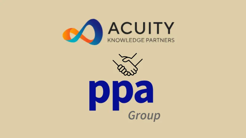 Acuity Knowledge Partners (“Acuity”), a leading provider of high-quality research, analytics and business intelligence solutions for the financial services sector, acquired PPA Group.