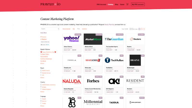 Top 13 AI Copywriting Tools PRNEWS.IO