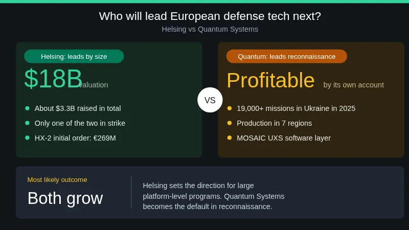 Helsing vs Quantum Systems: who will lead European defense tech