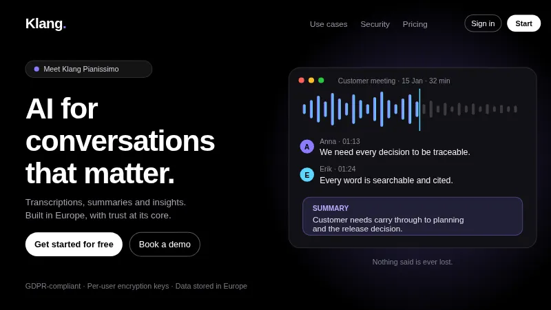 AI for conversations that matter