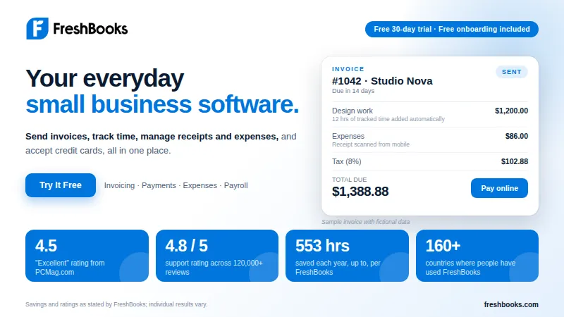 FreshBooks: Best for Freelancers and Consultants