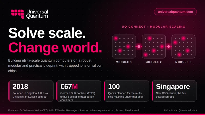 Universal Quantum: "Solve scale. Change world." Modular quantum computers.