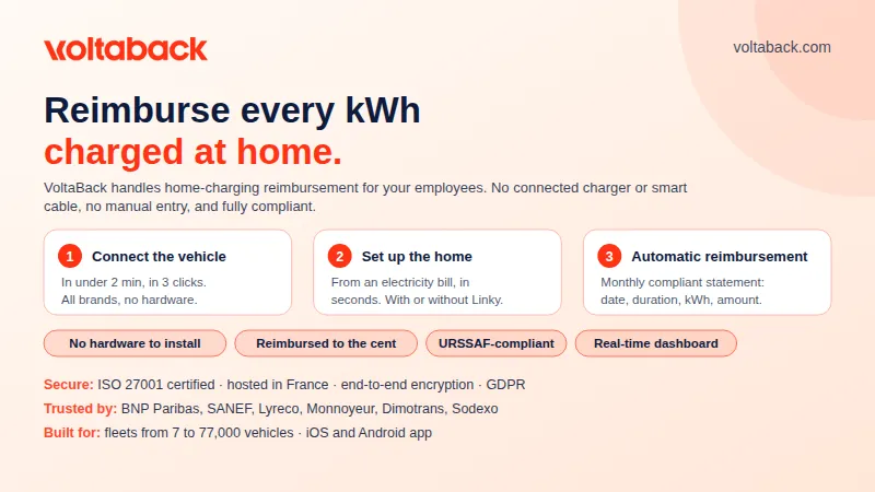 VoltaBack: reimburse home EV charging for company fleets